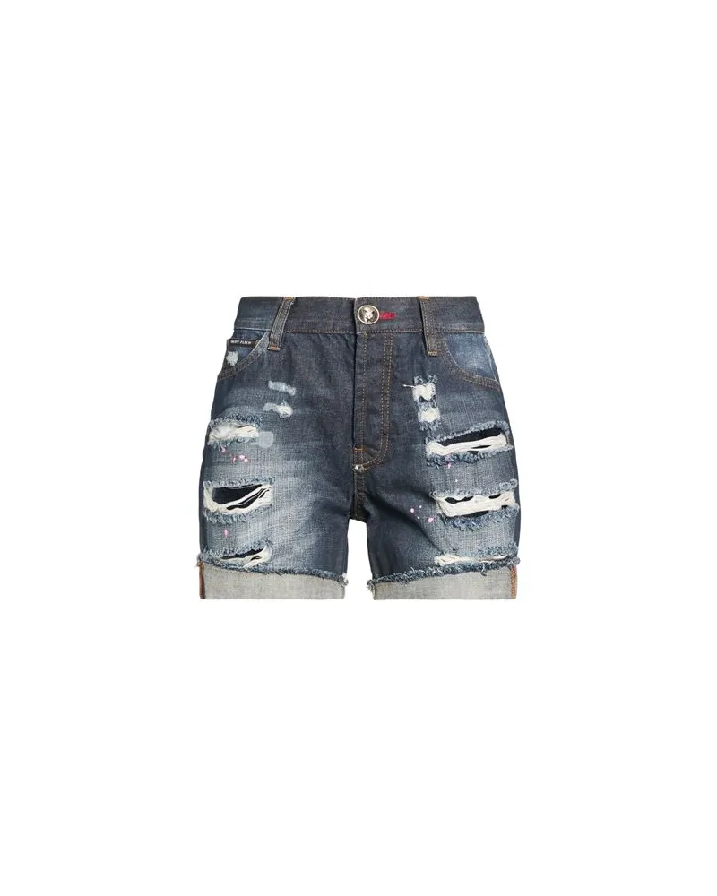 Philipp Plein HOSEN & RÖCKE - Jeansshortsauf YOOX.COM Blau