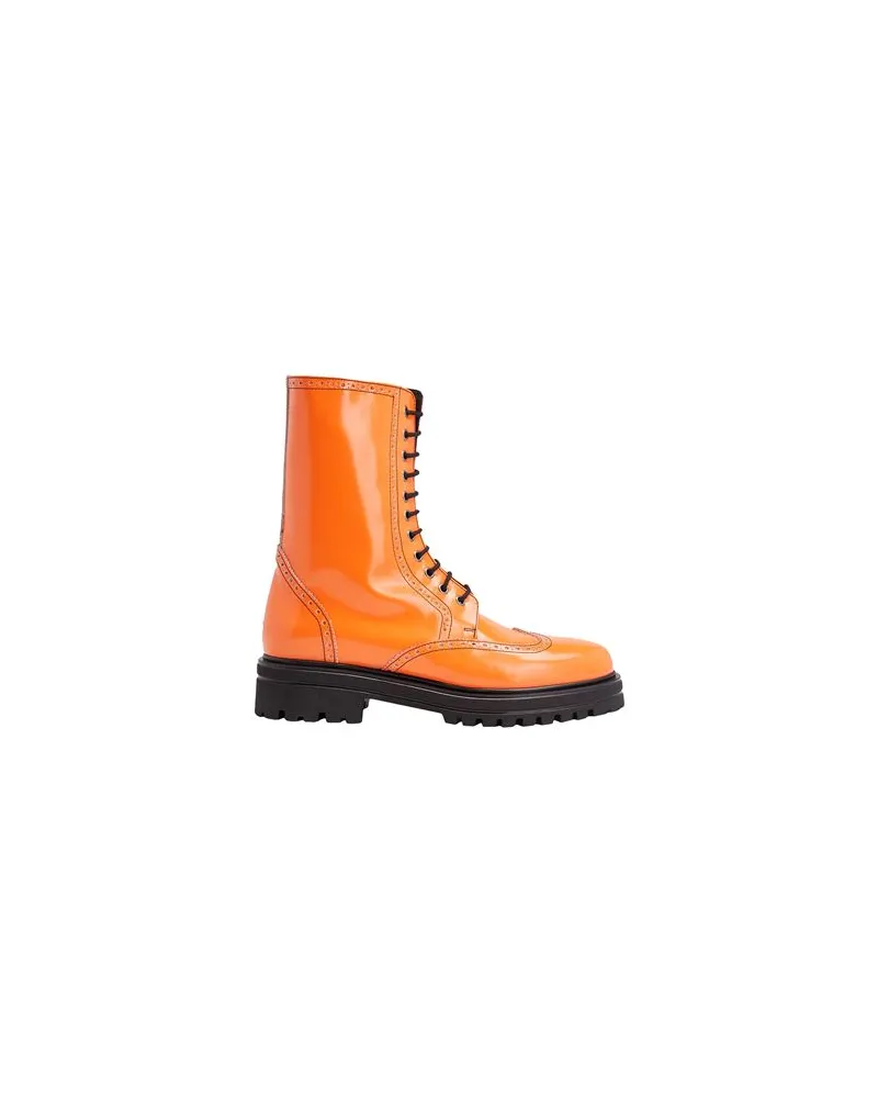8 by Yoox POLISHED LEATHER HIGH BOOTS  - SCHUHE - Stiefelauf YOOX.COM Orange