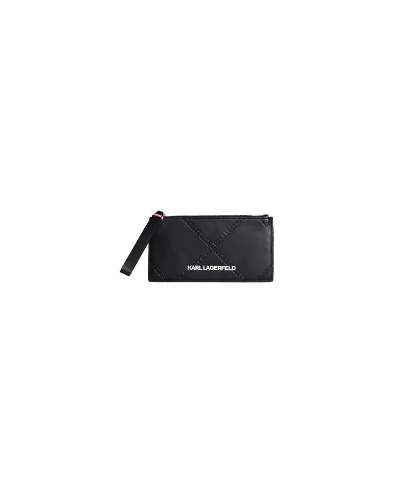 Karl Lagerfeld K/SKUARE EMBOSSED HYBRID  - Kleinlederwaren - Brieftaschenauf YOOX.COM Schwarz