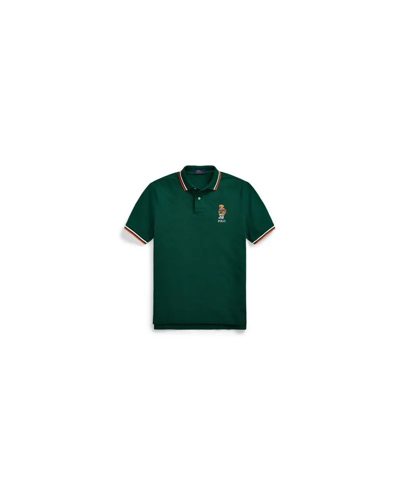 Ralph Lauren CUSTOM SLIM POLO BEAR MESH POLO SHIRT  - TOPS - Poloshirtsauf YOOX.COM Dunkelgrün