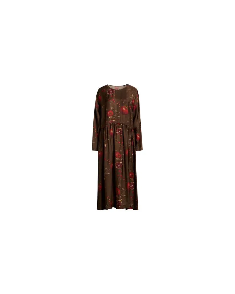 Semicouture KLEIDER - Midi-Kleiderauf YOOX.COM Dunkelbraun