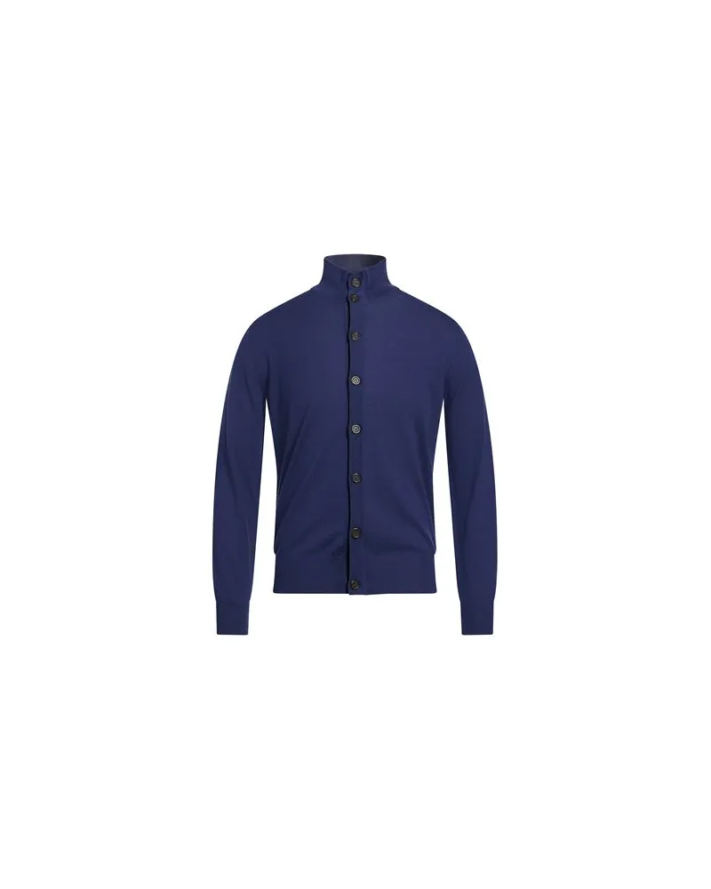 Canali STRICKWAREN - Strickjackenauf YOOX.COM Blau