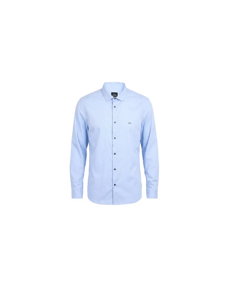 Armani Exchange TOPS - Hemdenauf YOOX.COM Hellblau