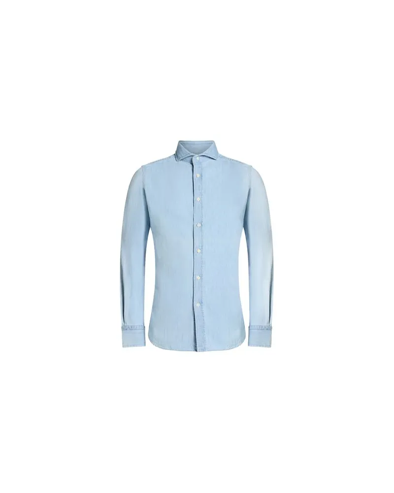 MOORER TOPS - Jeanshemdenauf YOOX.COM Blau