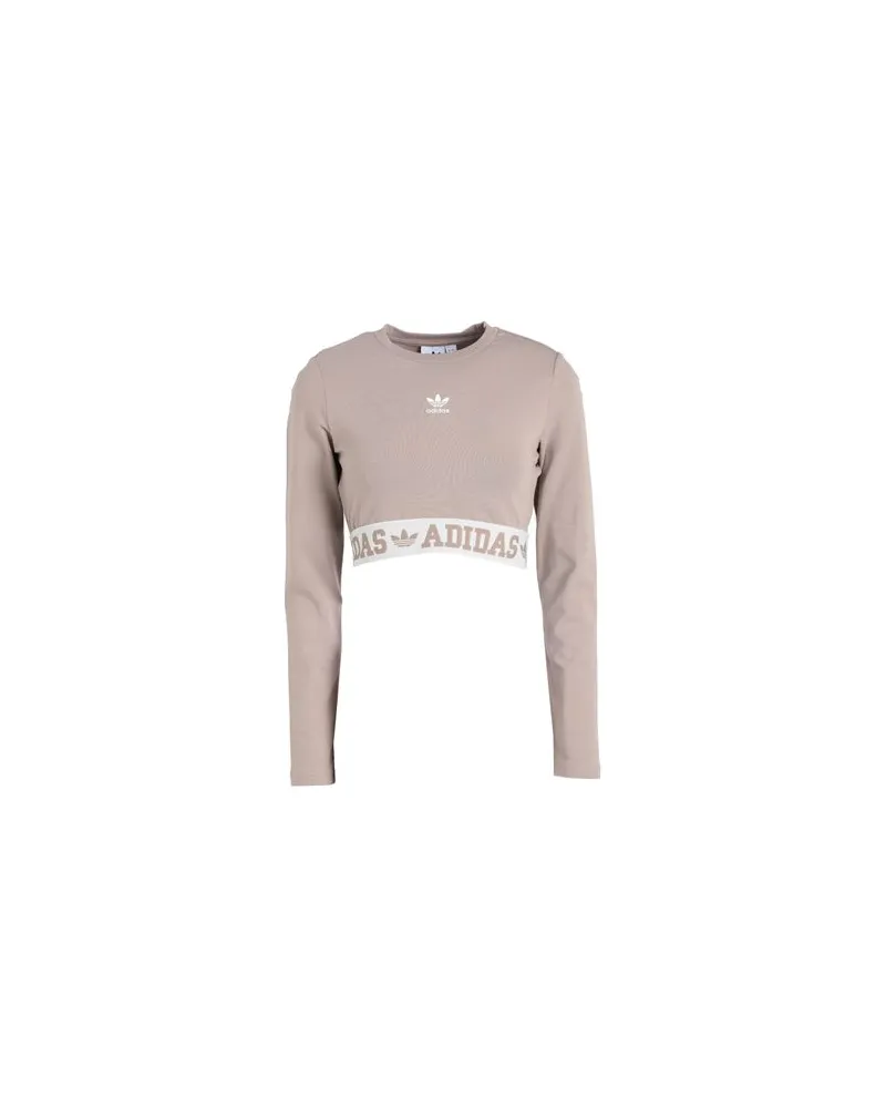 adidas SLIM LS TEE  - TOPS - Topsauf YOOX.COM Maulwurfsgrau