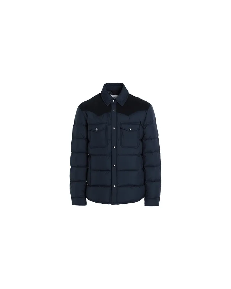 Woolrich WESTERN DOWN OVERSHIRT /  - JACKEN & MÄNTEL - Pufferjacken & Daunenjackenauf YOOX.COM Marineblau