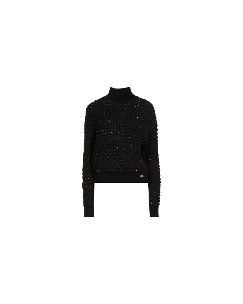 Elisabetta Franchi STRICKWAREN - Rollkragenpulloverauf YOOX.COM Schwarz
