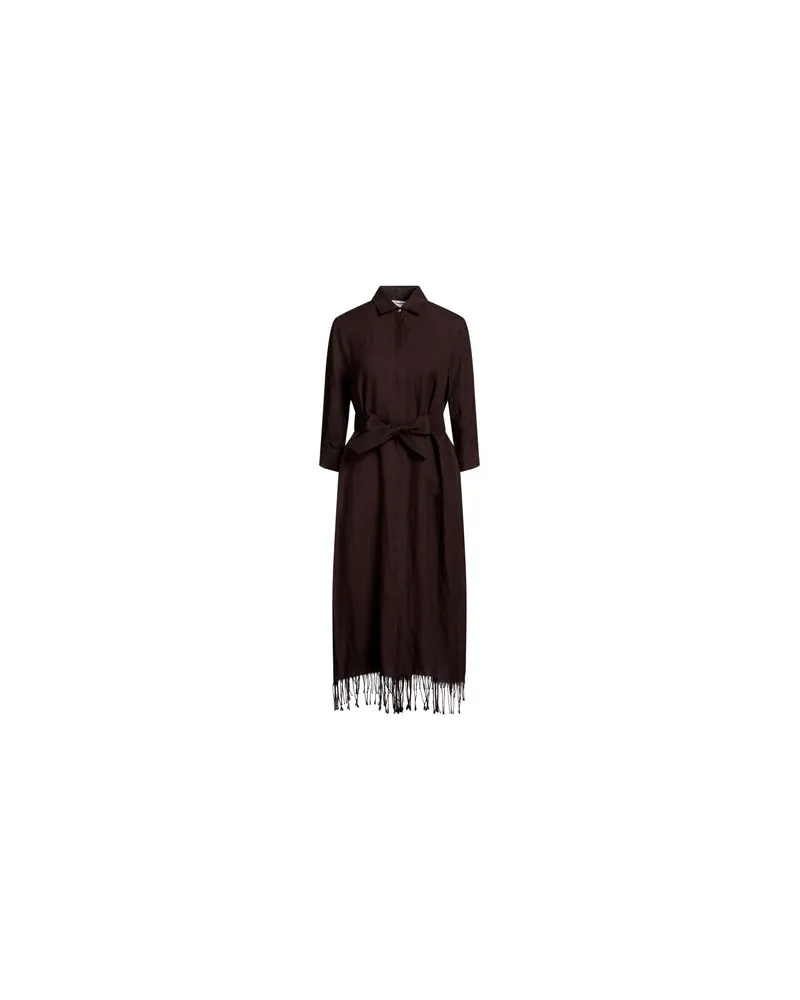Max Mara KLEIDER - Midi-Kleiderauf YOOX.COM Schokobraun