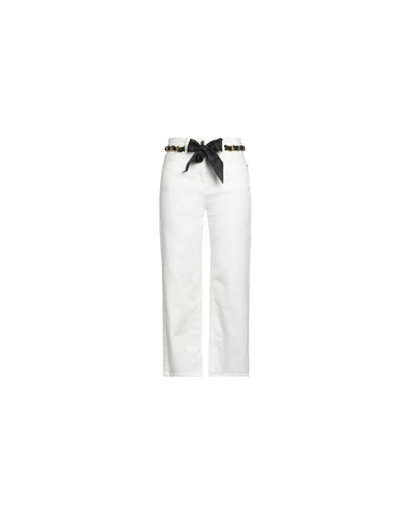 Elisabetta Franchi HOSEN & RÖCKE - Jeanshosenauf YOOX.COM Weiß