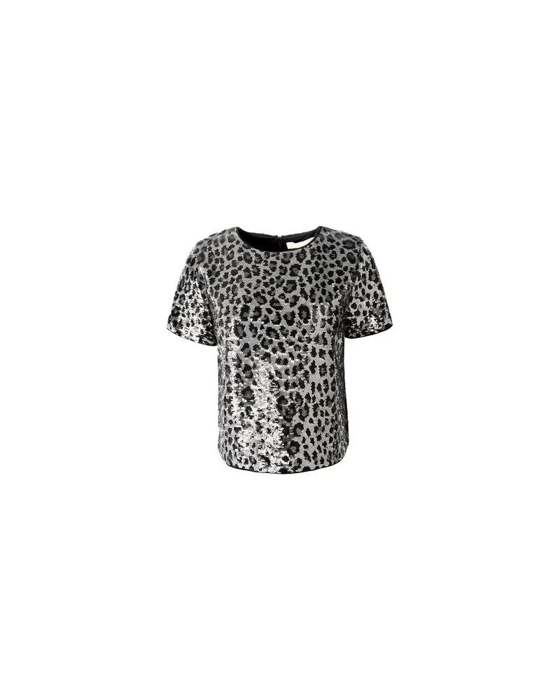 Michael Kors CHEETAH SEQ CROP TOP   - TOPS - Topsauf YOOX.COM Silber