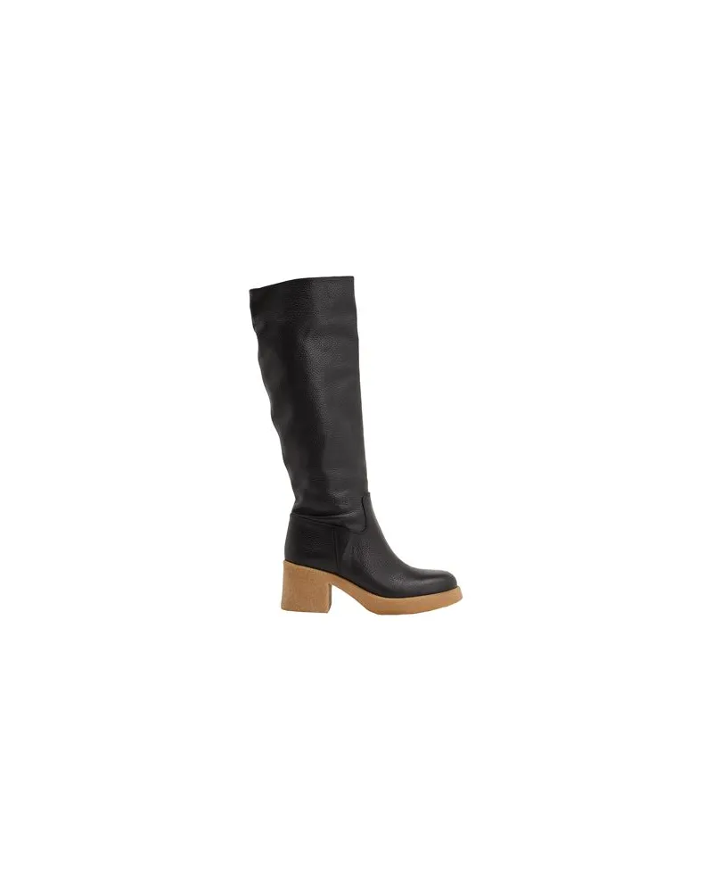 8 by Yoox GRAIN LEATHER BOOTS  - SCHUHE - Stiefelauf YOOX.COM Schwarz