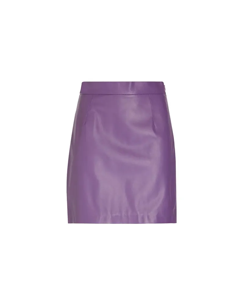 8 by Yoox LEATHER ESSENTIAL MINI SKIRT  - HOSEN & RÖCKE - Miniröckeauf YOOX.COM Violett