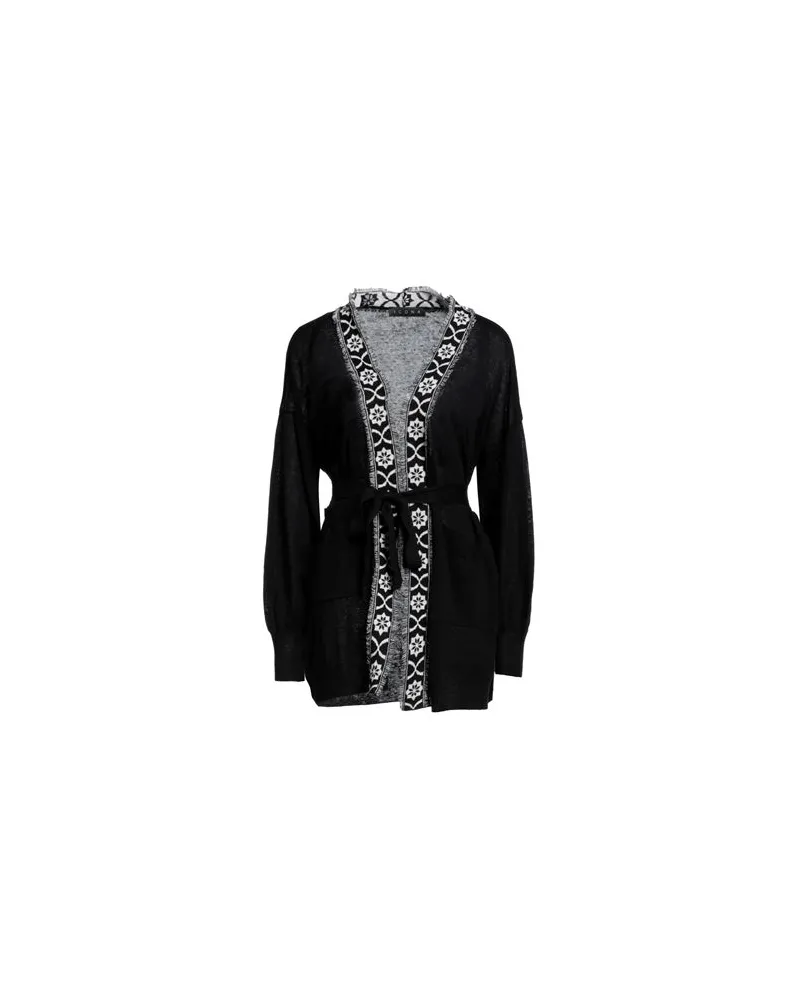 Icona By Kaos STRICKWAREN - Strickjackenauf YOOX.COM Schwarz