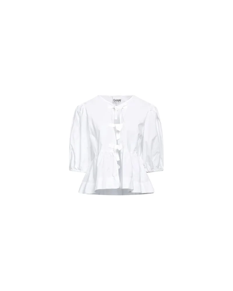 Ganni TOPS - Hemdenauf YOOX.COM Weiß