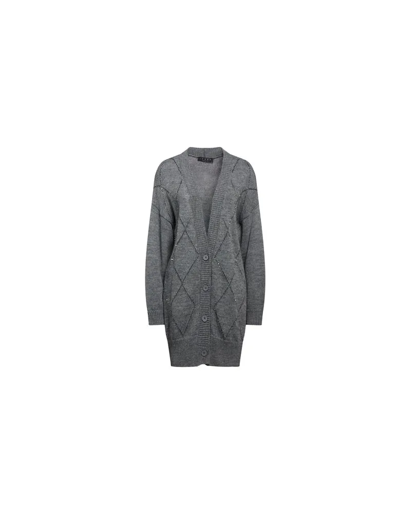 Icona By Kaos STRICKWAREN - Strickjackenauf YOOX.COM Braungrau