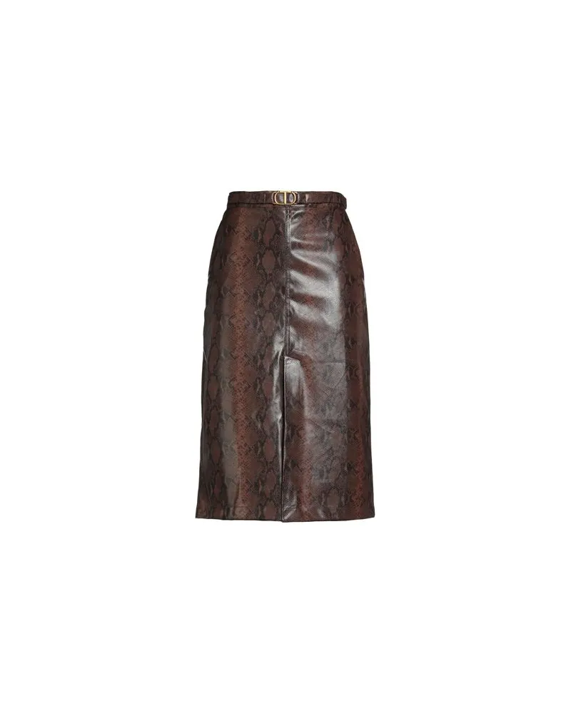 Twin-Set HOSEN & RÖCKE - Midi-Röckeauf YOOX.COM Braun