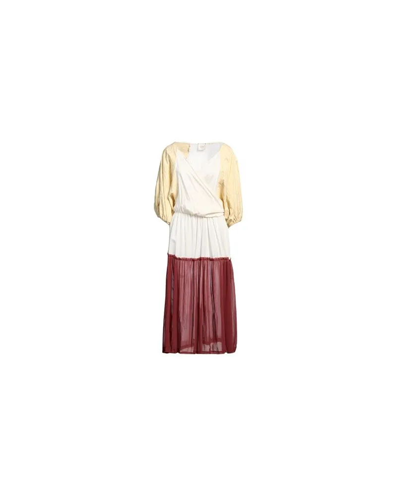 ALYSI KLEIDER - Midi-Kleiderauf YOOX.COM Elfenbein
