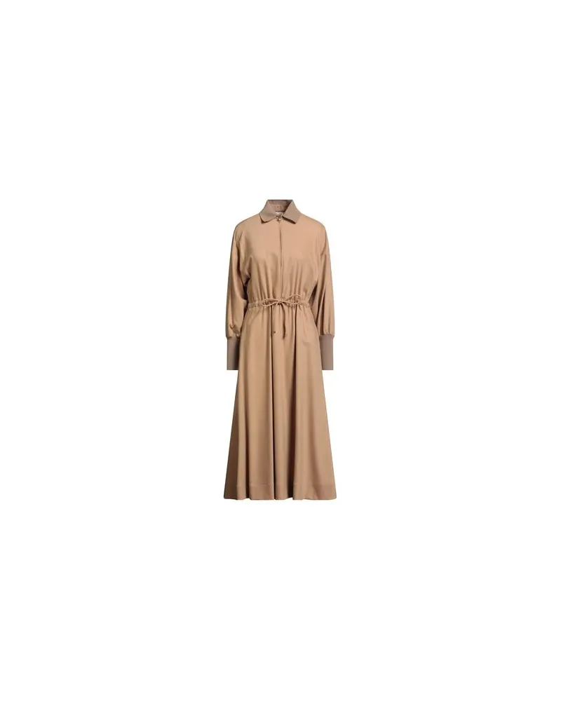 AGNONA KLEIDER - Midi-Kleiderauf YOOX.COM Kamel