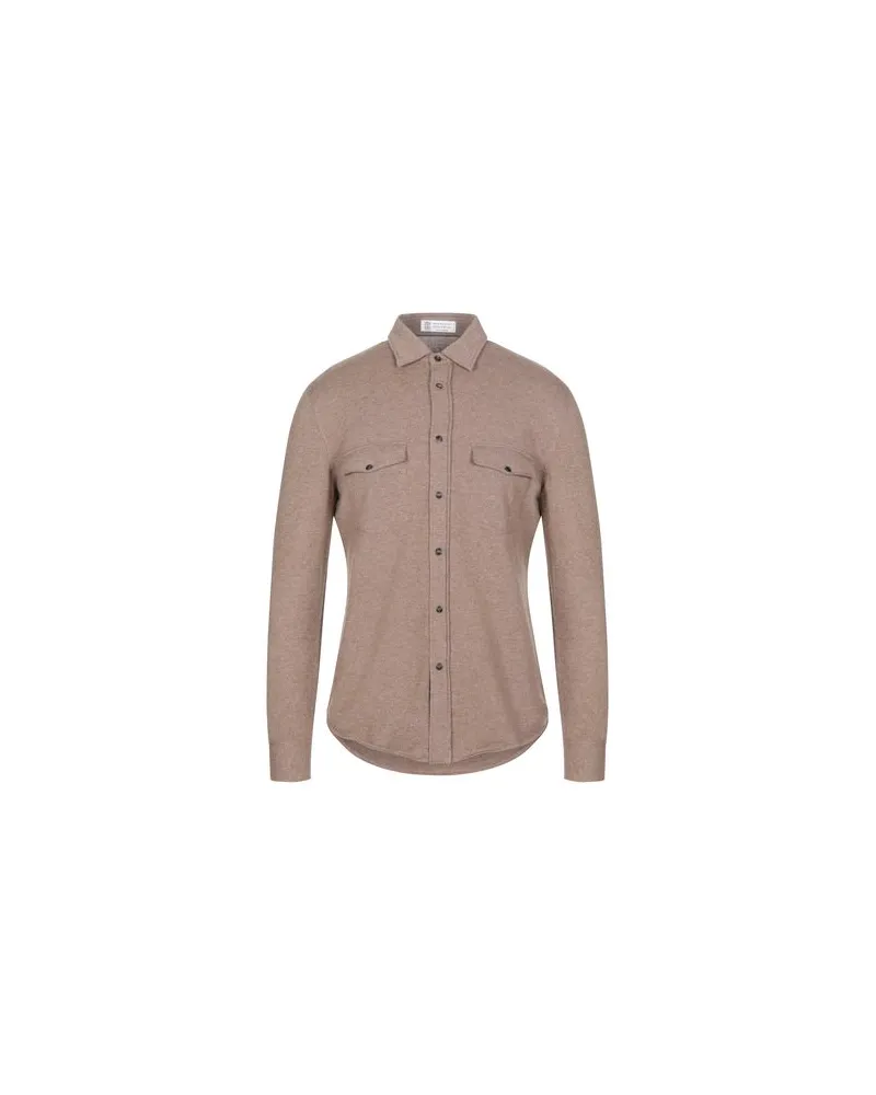 Brunello Cucinelli TOPS - Hemdenauf YOOX.COM Sand