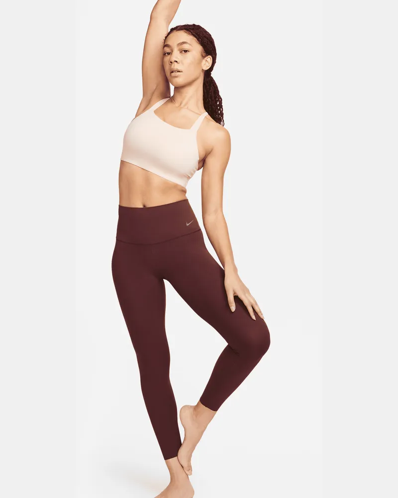 Nike Zenvy 7/8-Leggings mit hohem Bund (Damen) - Rot Rot