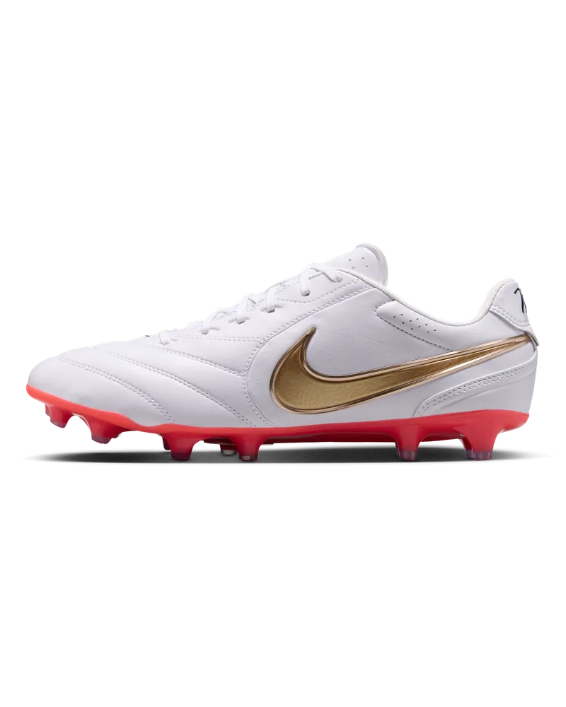 Nike Tiempo Ligera Pro Low-Top-Fußballschuh für normalen Rasen - Weiß Weiß