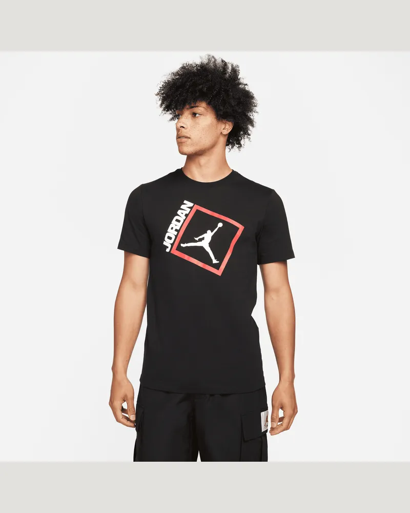 Jordan Jumpman Box Kurzarm-T-Shirt für Herren - Schwarz Schwarz