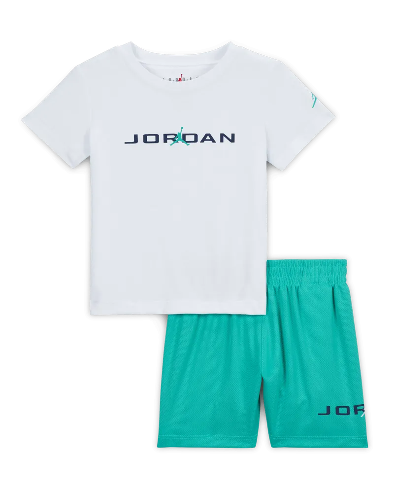 Jordan Baseline 2-teiliges Mesh-Shorts-Set (Kleinkinder, 12–24 M) - Grün Grün