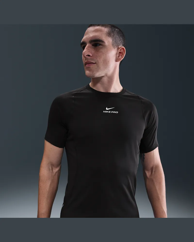 Nike Pro Training Dri-FIT Kurzarmshirt (Herren) - Schwarz Schwarz