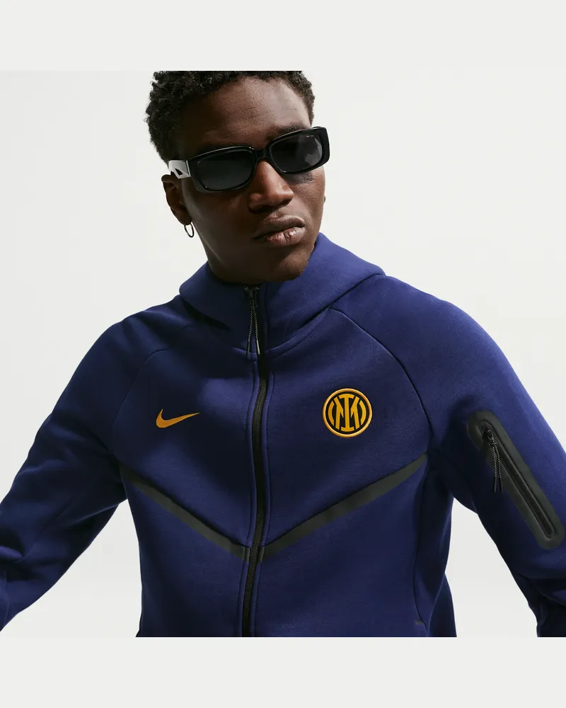 Nike Inter Mailand Tech Fleece Windrunner  Fußball-Kapuzenjacke (Herren) - Blau Blau