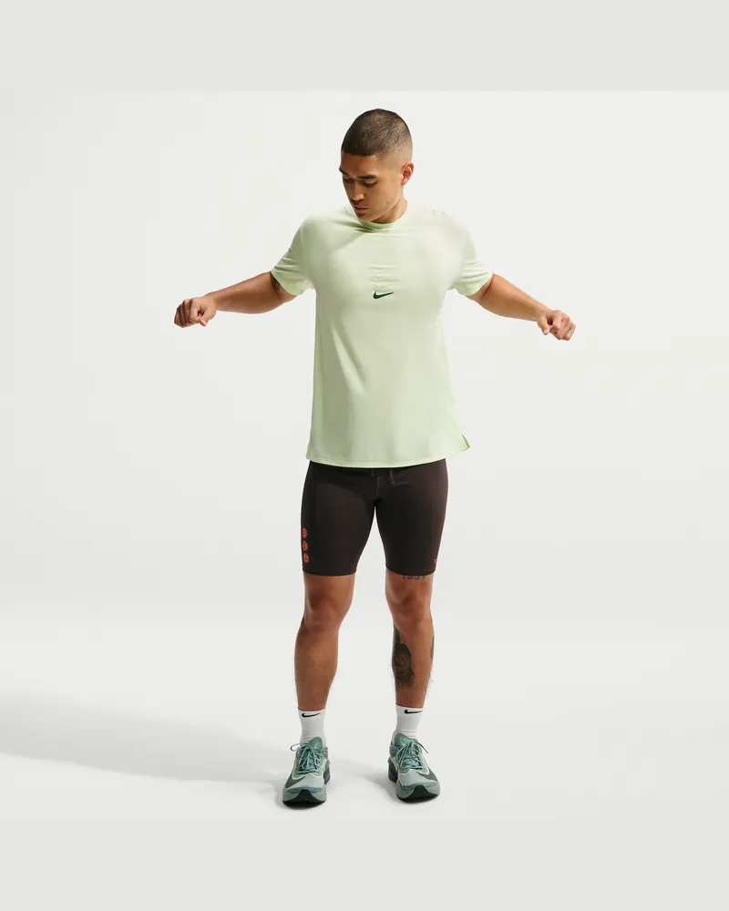 Nike Fast Dri-FIT halblange Lauftights mit Innenslip für Herren - Schwarz Schwarz