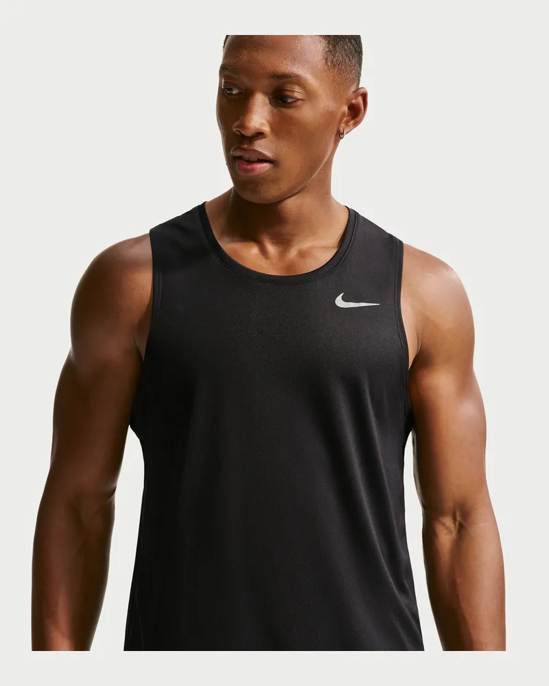 Nike Miler Dri-FIT Lauf-Tanktop für Herren - Schwarz Schwarz