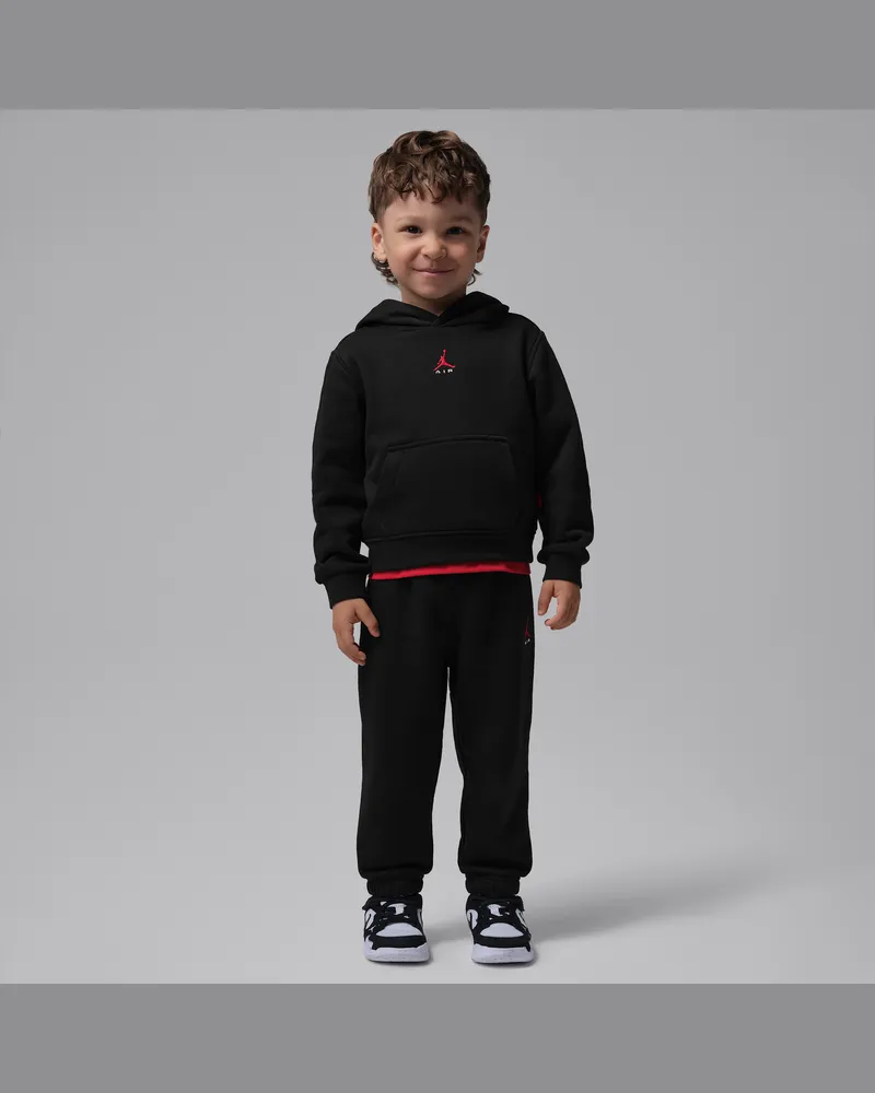 Jordan Brooklyn Fleece 2-teiliges Hoodie-Set (Kleinkinder) - Schwarz Schwarz