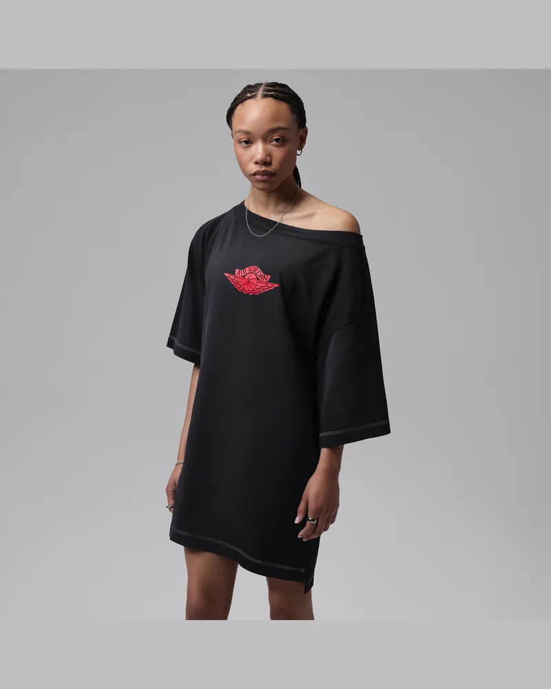 Jordan Flight T-Shirt-Kleid (Damen) - Schwarz Schwarz