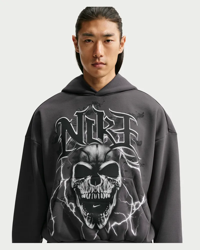 Nike Standard Issue angerauter Basketball-Hoodie (Herren) - Grau Grau