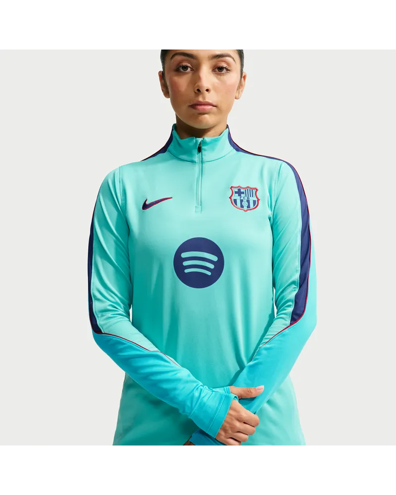Nike FC Barcelona Strike Third  Dri-FIT Fußball-Drill-Oberteil aus Strickmaterial für Damen - Grün Grün