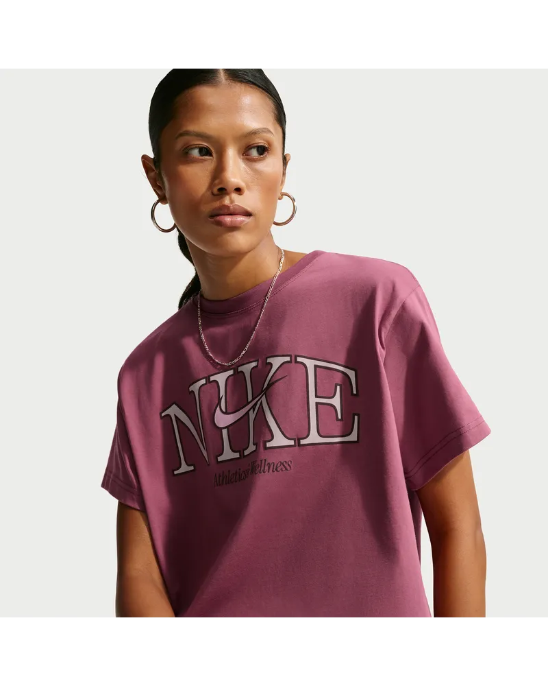 Nike Classic Oversize-T-Shirt (Damen) - Rot Rot
