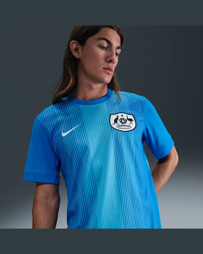 Nike Australien 2025/26 Stadium Goalkeeper  Dri-FIT kurzärmliges Replika-Fußballtrikot (Herren) - Blau Blau