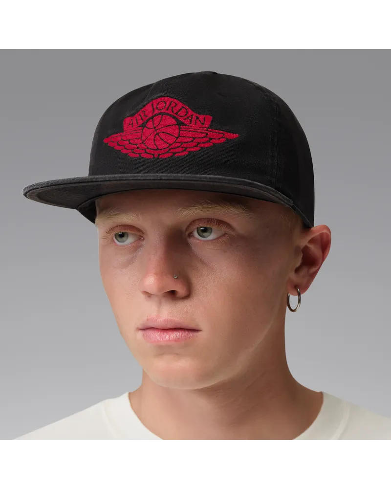 Jordan Pro unstrukturierte Wings-Cap - Schwarz Schwarz
