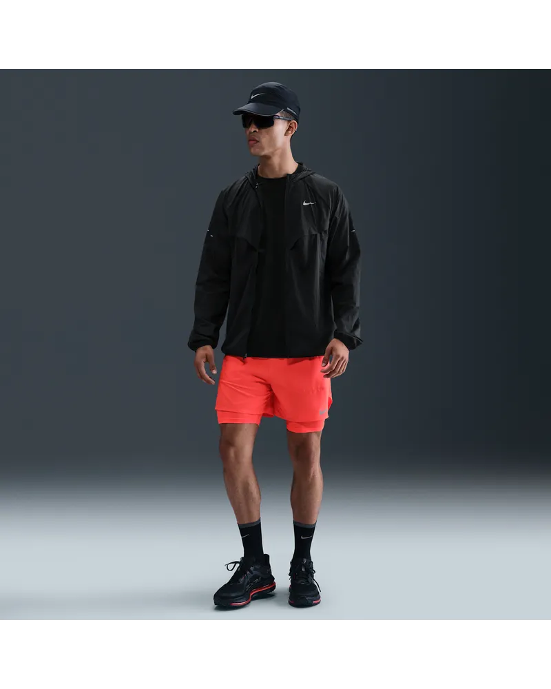 Nike Stride Dri-FIT Hybrid-Laufshorts für Herren (ca. 12,5 cm) - Rot Rot