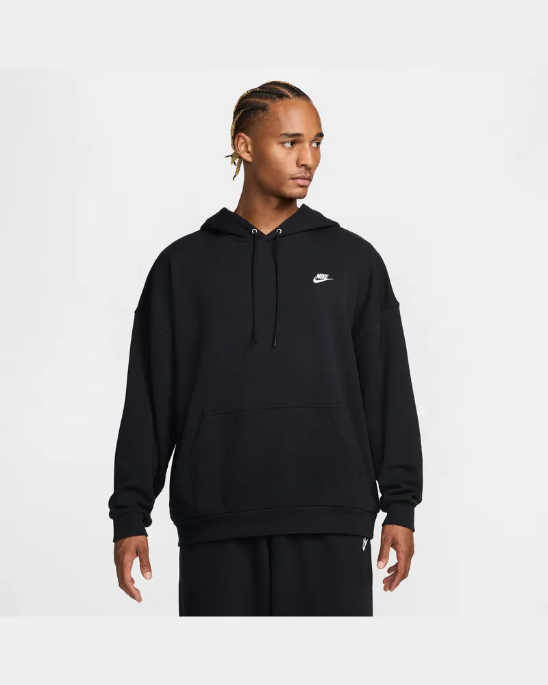 Nike Club Fleece extragroßer Hoodie aus French-Terry (Herren) - Schwarz Schwarz