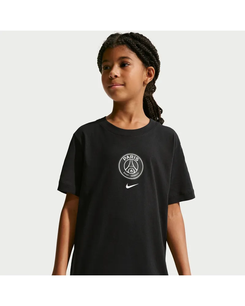 Nike Paris Saint-Germain  Fußball-T-Shirt (ältere Kinder) - Schwarz Schwarz