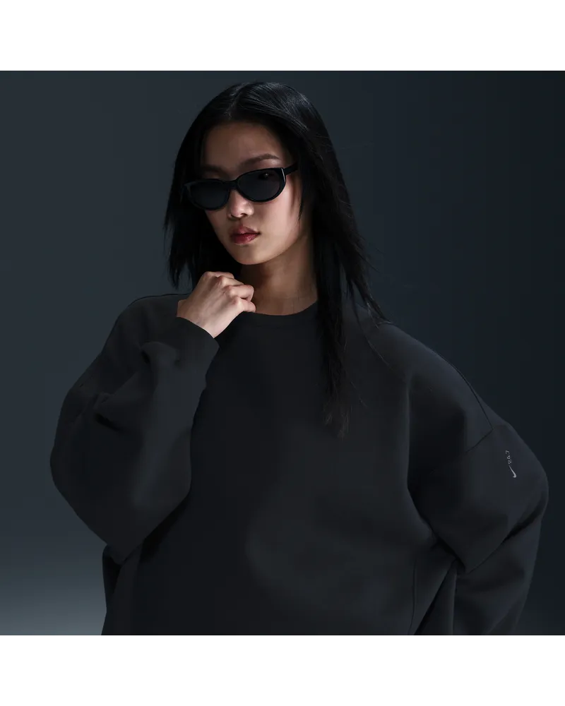 Nike 24.7 ImpossiblySoft Oversize-Rundhalsshirt mit Dri-FIT-Technologie (Damen) - Schwarz Schwarz