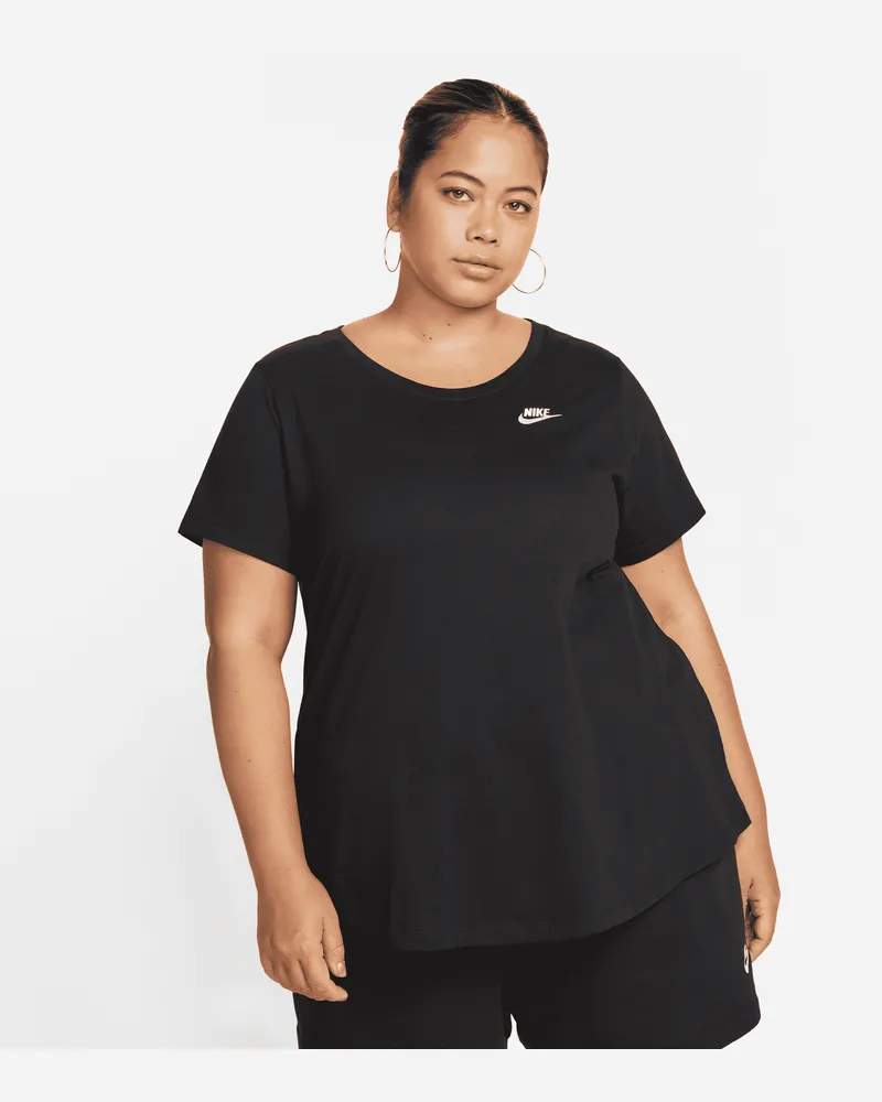 Nike Sportswear Club Essentials Damen-T-Shirt - Schwarz Schwarz