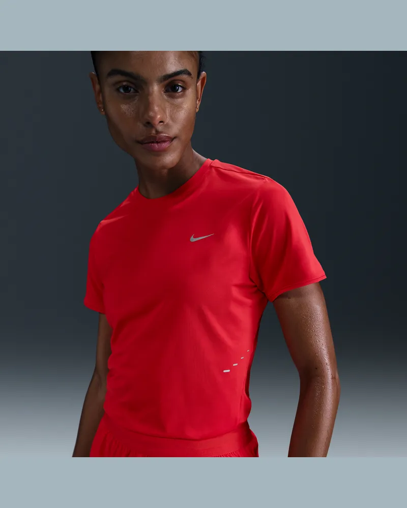 Nike Swift Dri-FIT Kurzarm-Laufoberteil (Damen) - Rot Rot