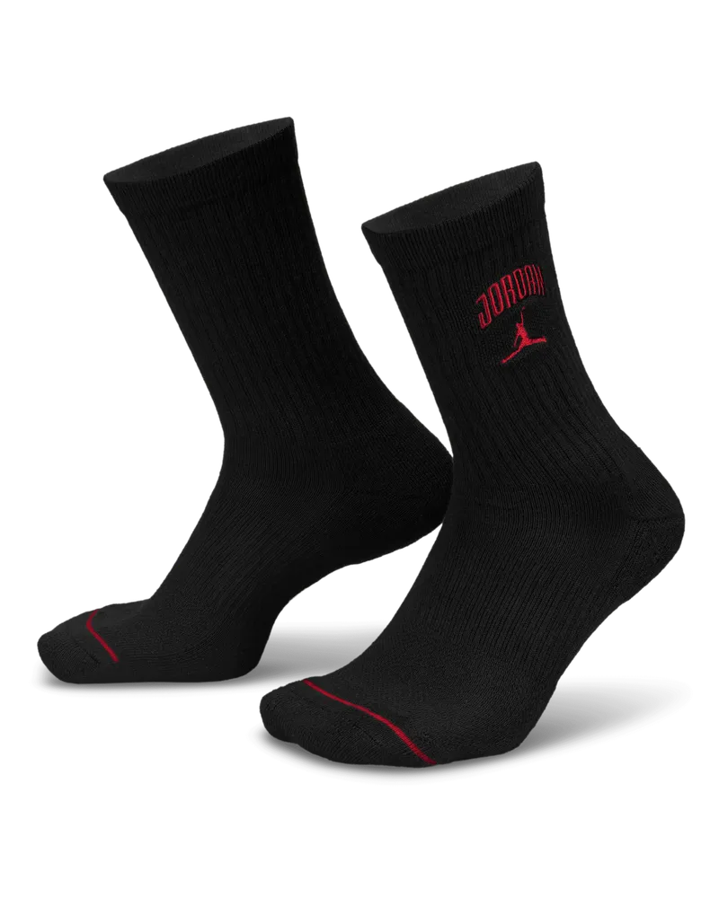 Jordan Everyday Crew-Socken (1 Paar) - Schwarz Schwarz