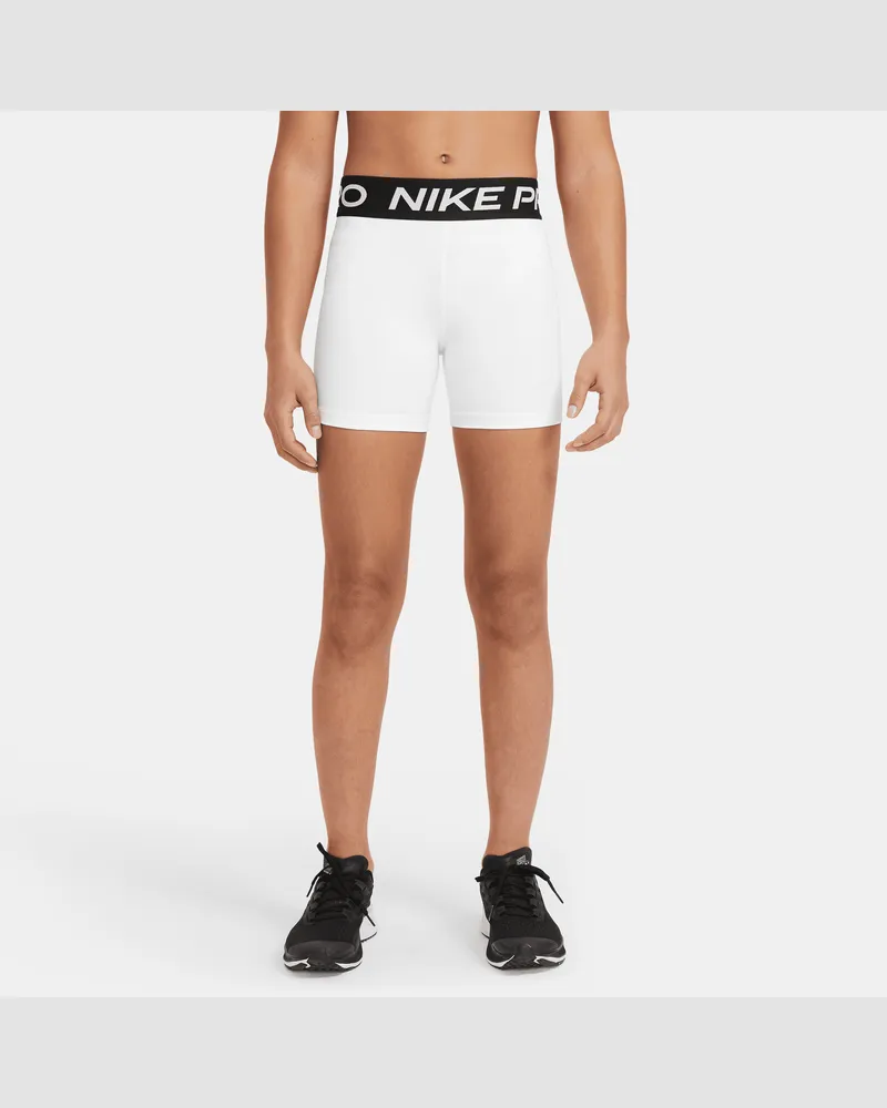 Nike Pro Shorts (Mädchen) - Weiß Weiß