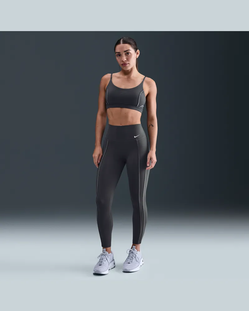 Nike One 7/8-Leggings mit hohem Bund (Damen) - Grau Grau