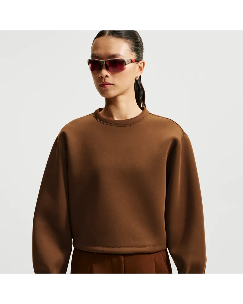 Nike Article Fleece Oversize-Longsleeve (Damen) - Braun Braun