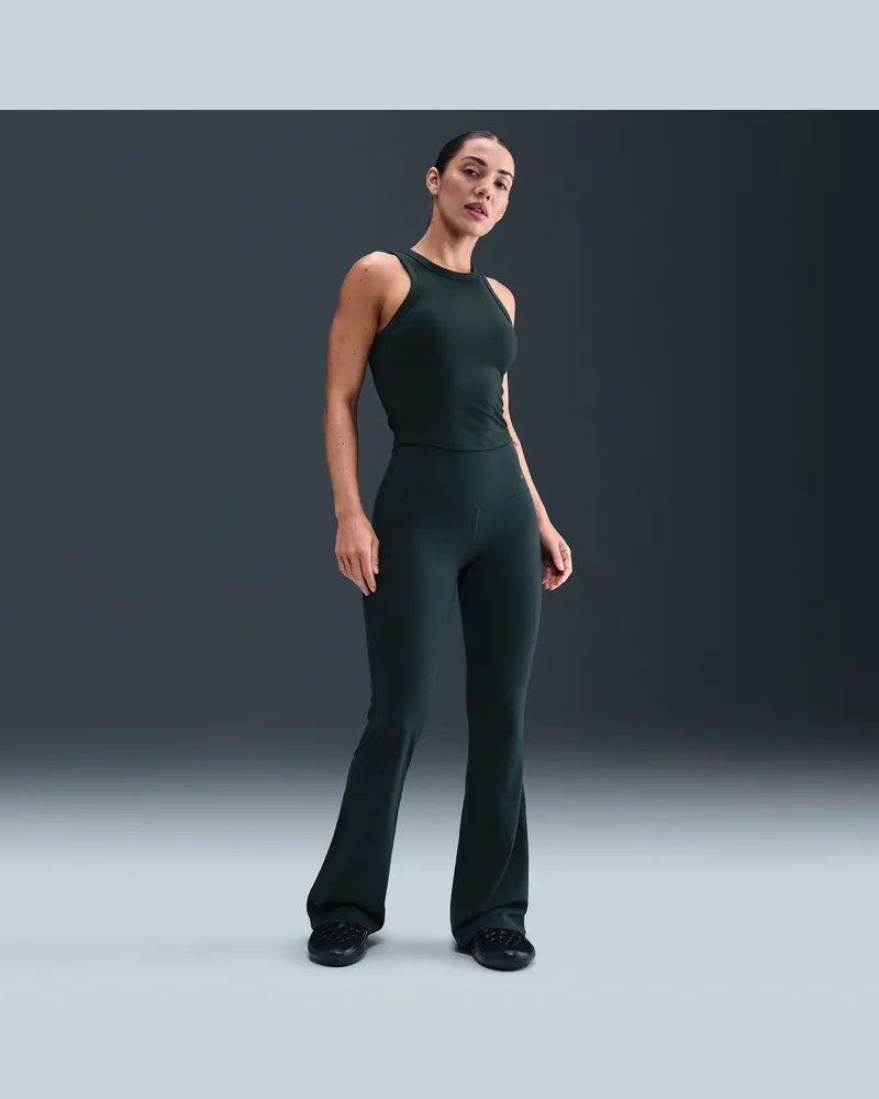 Nike Zenvy Leggings mit hohem Bund und ausgestelltem Bein für Damen - Grün Grün