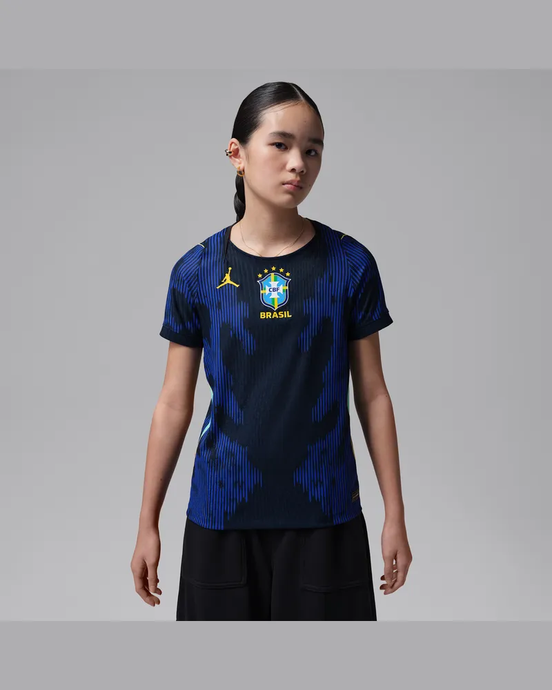 Jordan Brasilien 2026 Match Away  Aero-FIT Soccer Authentic Fußballtrikot (ältere Kinder) - Blau Blau